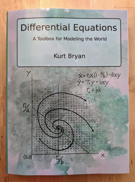 Front cover of textbook with vector field and solutions curves