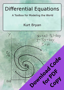 Front cover of Differential Equations textbook by Kurt Bryan with "Download Code for PDF Copy" overlaid